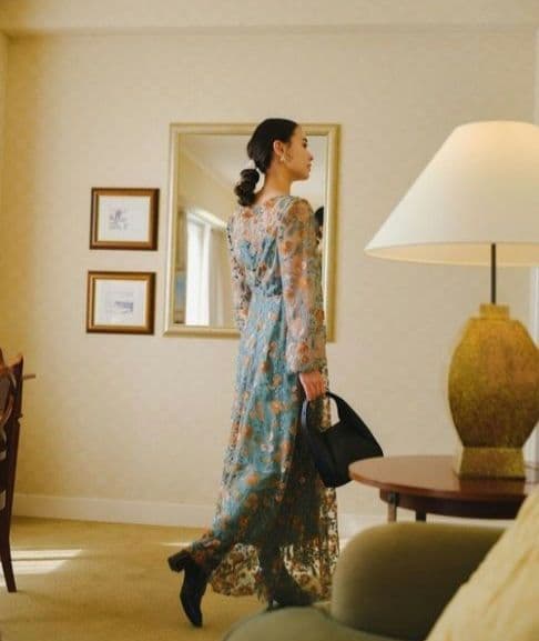 美品 Kastane カスタネ embroidery organdy dress