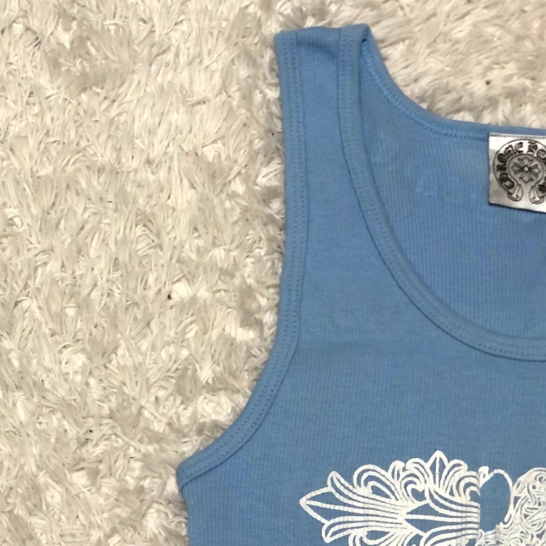 ［美品］クロムハーツ タンクトップ ネックロゴ ダガープリント ハート　M