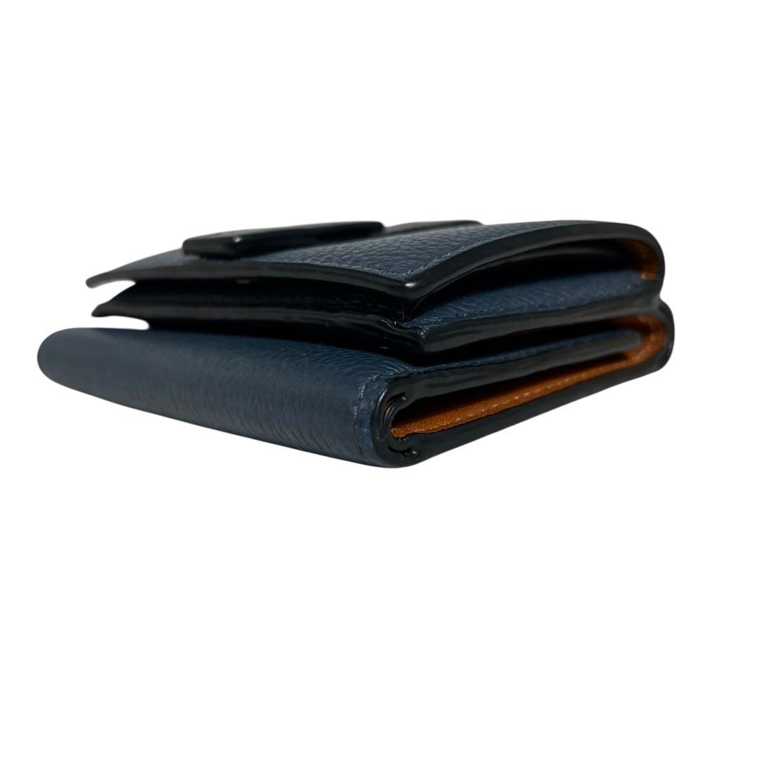 希少✨ロエベ バーティカルウォレット 三つ折り財布 アナグラム バイカラー