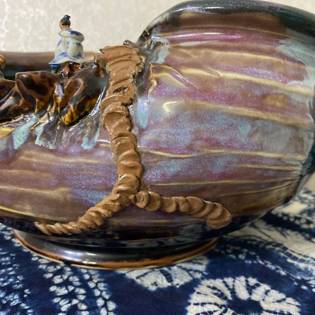 隅田焼　大鉢　石黒香ニ　井上良斎