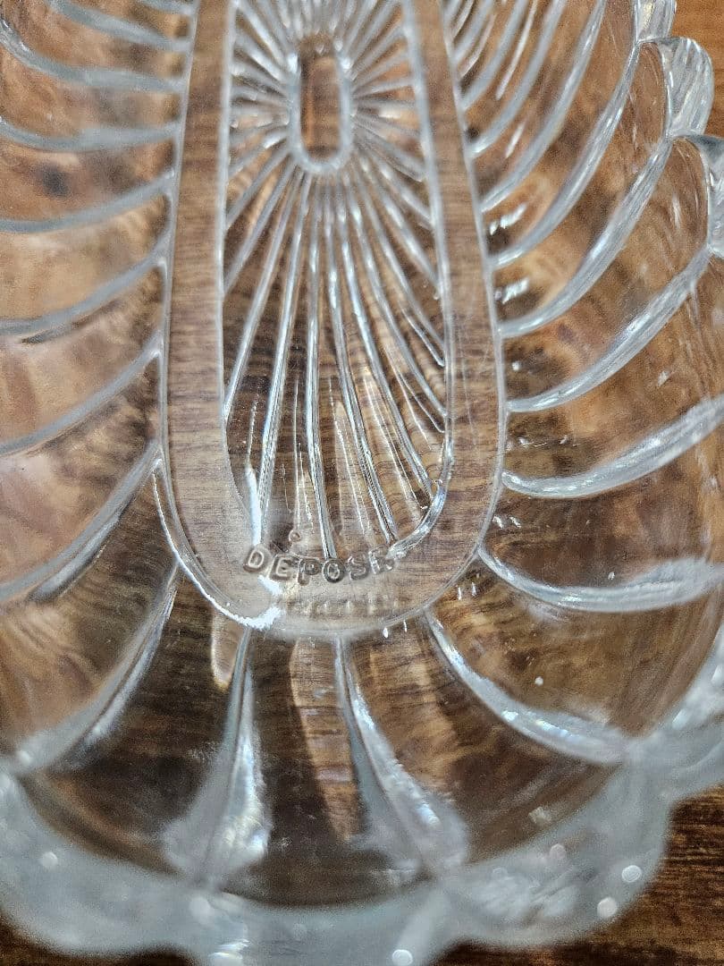 Baccarat オールドバカラ バンブー クリスタルガラスのトレイ クリア硝子