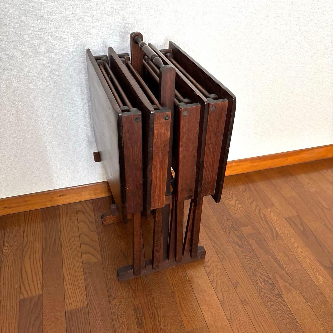 【専用商品】　　　　　　アンティーク 格納式 フォールディング サイドテーブル