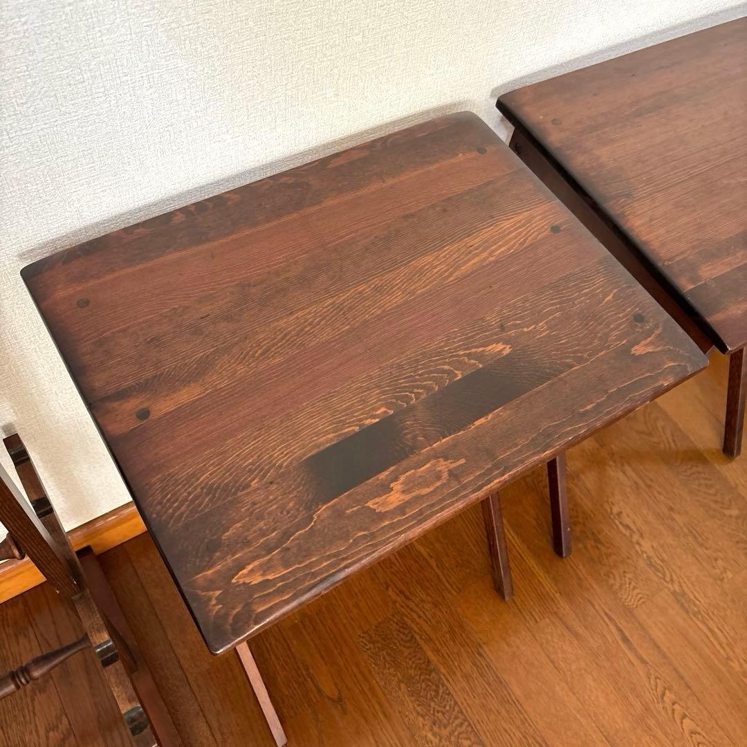 【専用商品】　　　　　　アンティーク 格納式 フォールディング サイドテーブル