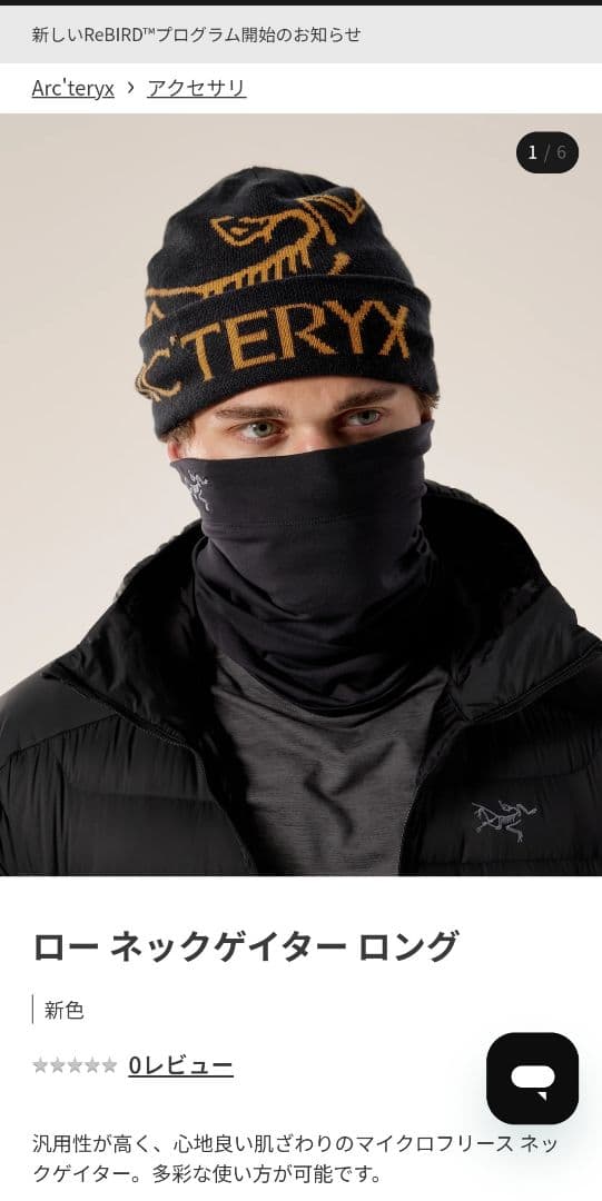 ARC'TERYX アークテリクス ネックウォーマー グローブ ２点