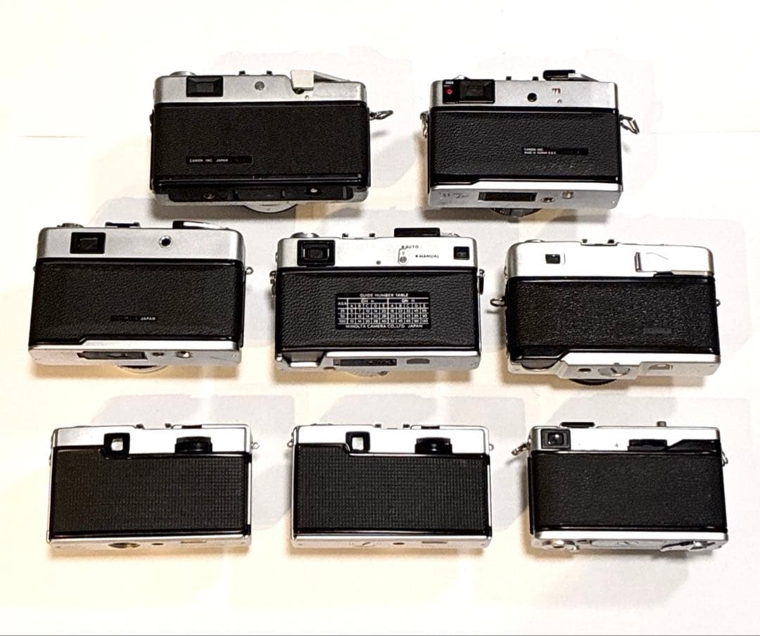 フィルムカメラ 8台セット　キャノン／オリンパス／ミノルタ／ヤシカ／Petri