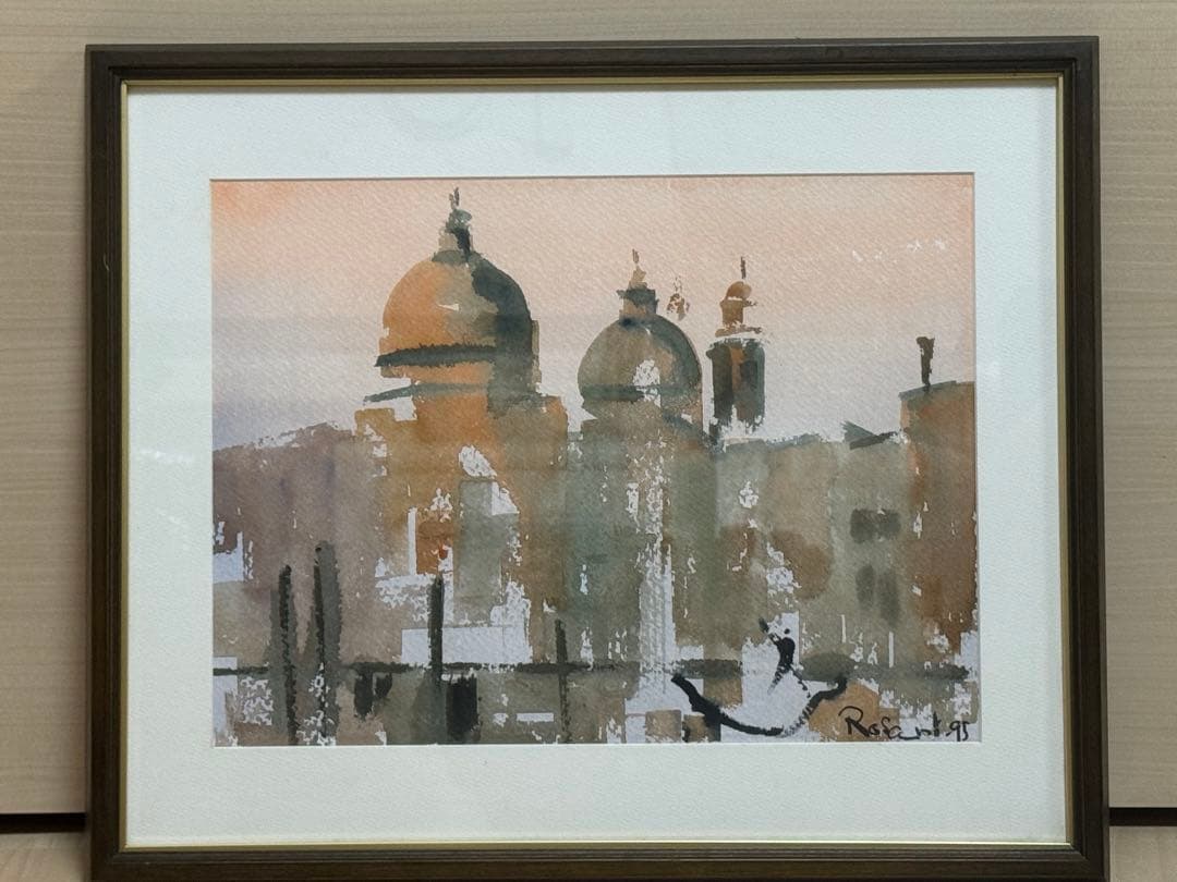 フランス パリ モンマルトル サクレ・クール寺院　原画 水彩画 風景画