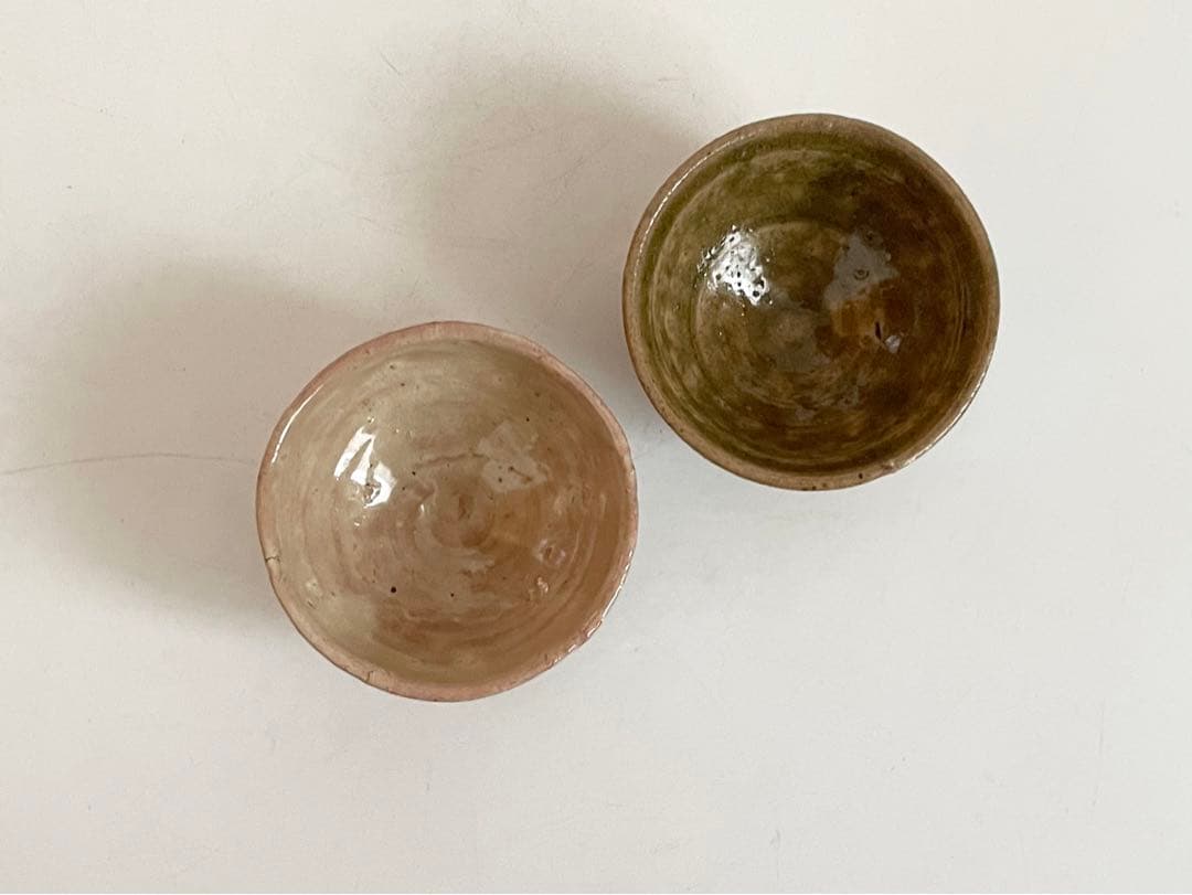 人間国宝　陶芸家　加藤土師萌　陶盃　二客　酒器　酒盃　ぐい呑　猪口　共箱