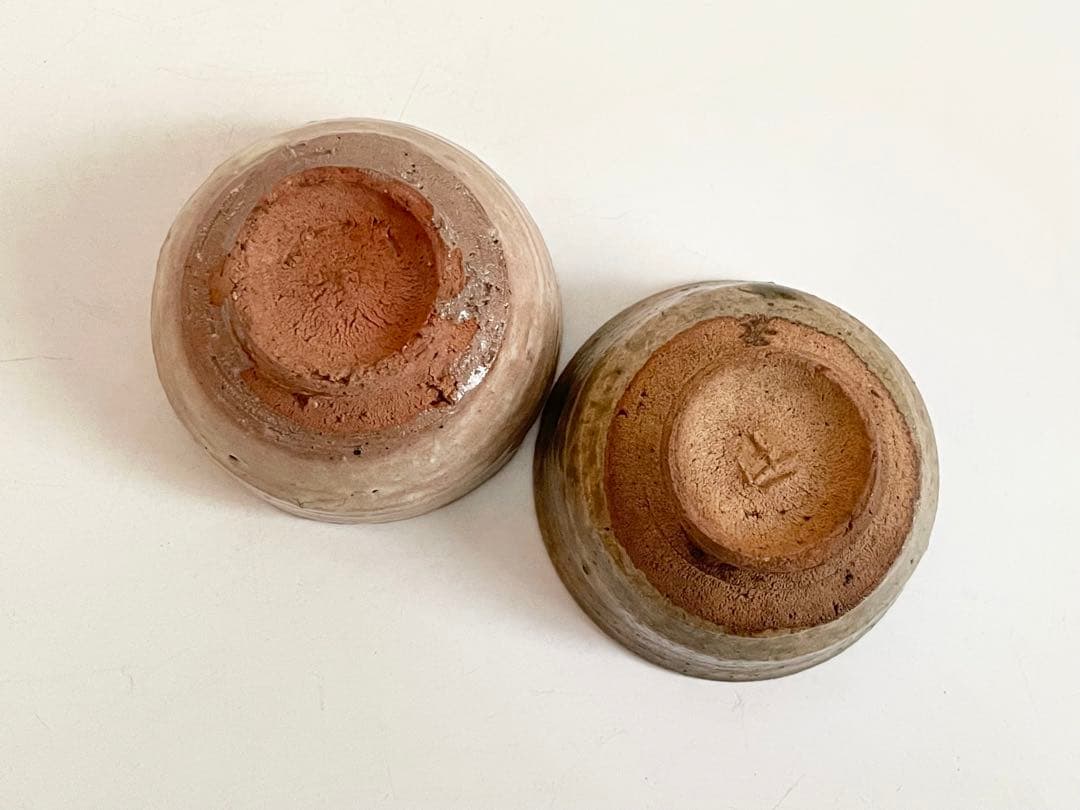 人間国宝　陶芸家　加藤土師萌　陶盃　二客　酒器　酒盃　ぐい呑　猪口　共箱