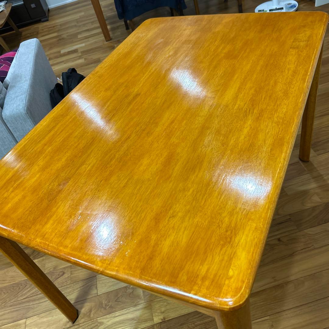 無垢材 ダイニングテーブル 勉強机　１１５ｘ７５ｘ７０ｃｍ