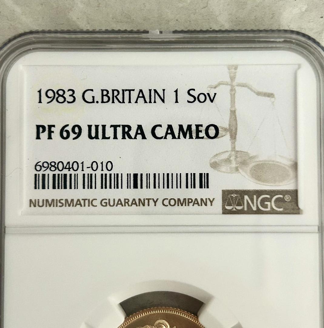 ★★★yokopea★★★　1983年イギリス1ソブリン金貨★PF69UC