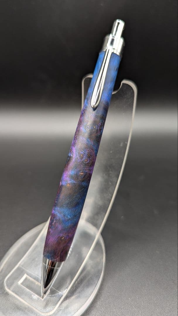 354ペン工房翌檜　スタビライズドウッドバーチバール　木軸シャーペン　ボールペン