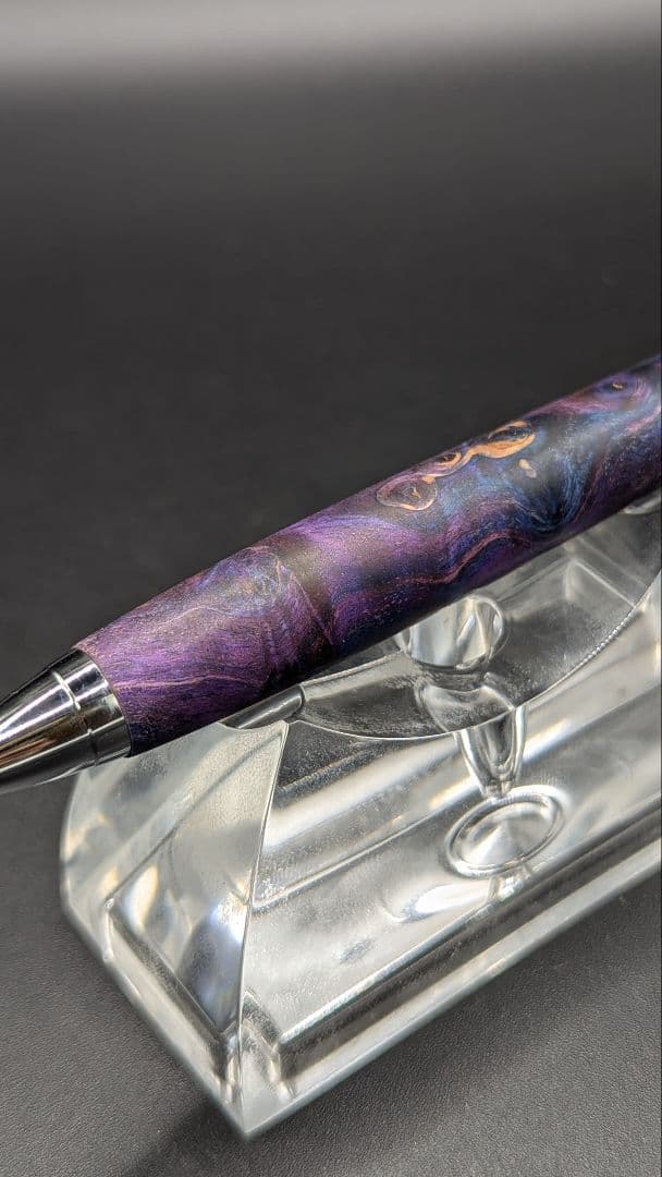 354ペン工房翌檜　スタビライズドウッドバーチバール　木軸シャーペン　ボールペン