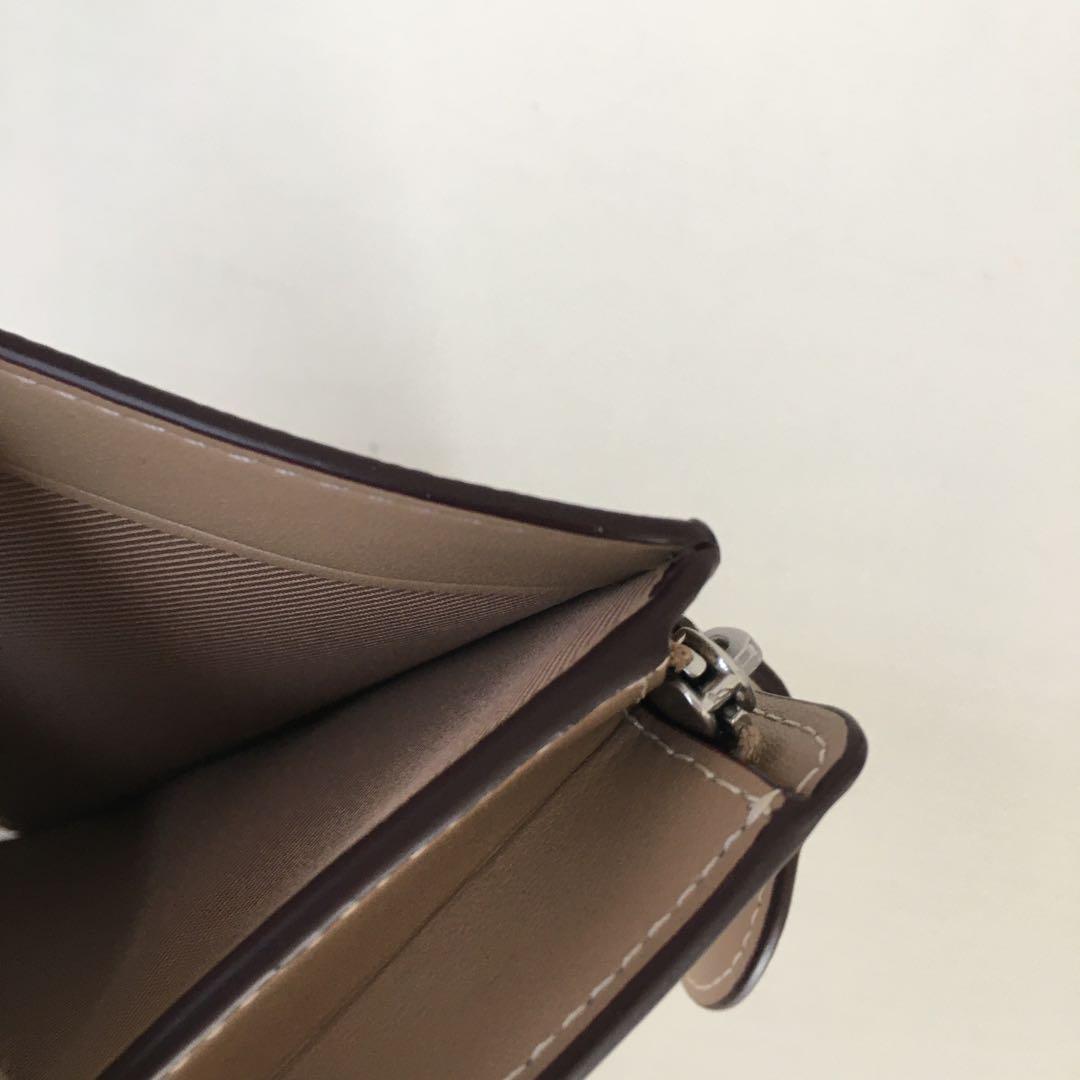 コーチ 財布 レディース 2つ折り 折財布 アウトレット ライトカーキベージュ