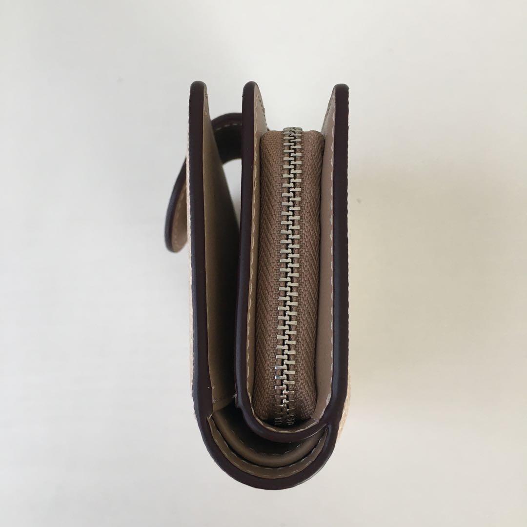 コーチ 財布 レディース 2つ折り 折財布 アウトレット ライトカーキベージュ