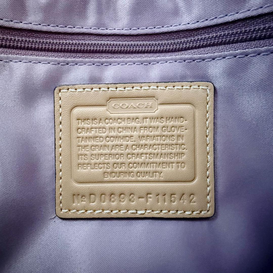 COACH ターンロック レザー フラップ ベージュ ショルダーバッグ 肩掛け