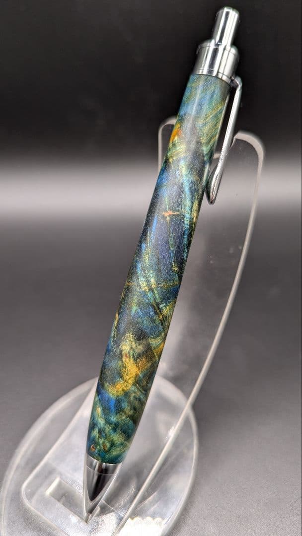 313ペン工房翌檜　スタビライズドウッドバーチバール　木軸シャーペン　ボールペン