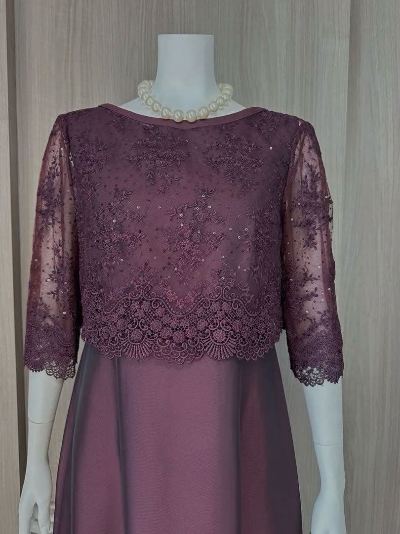 未使用　東京ソワール　MARIKO KOHGA バーガンディードレス