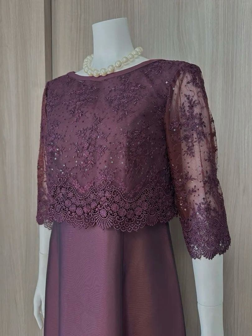 未使用　東京ソワール　MARIKO KOHGA バーガンディードレス