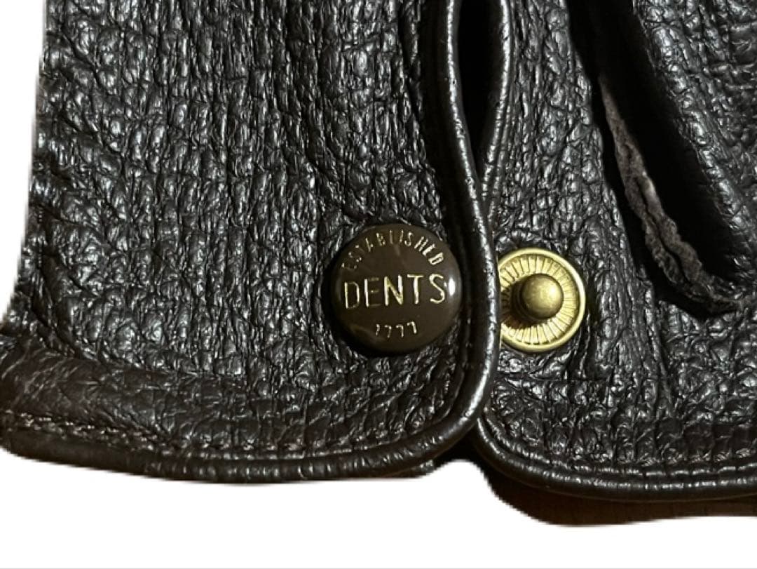 DENTS ペッカリー レザーグローブ アンライニング BARK 7.5 手袋