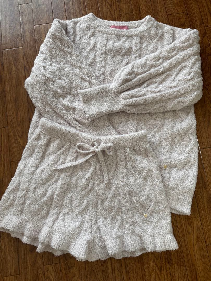 【ジェラピケ美品】ハートアラン上下セットアップ