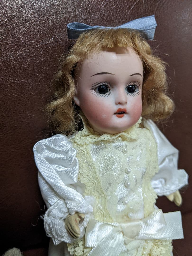 最終！アンティークビスクドールホイバッハの可愛いお嬢さん検)ミニョネット