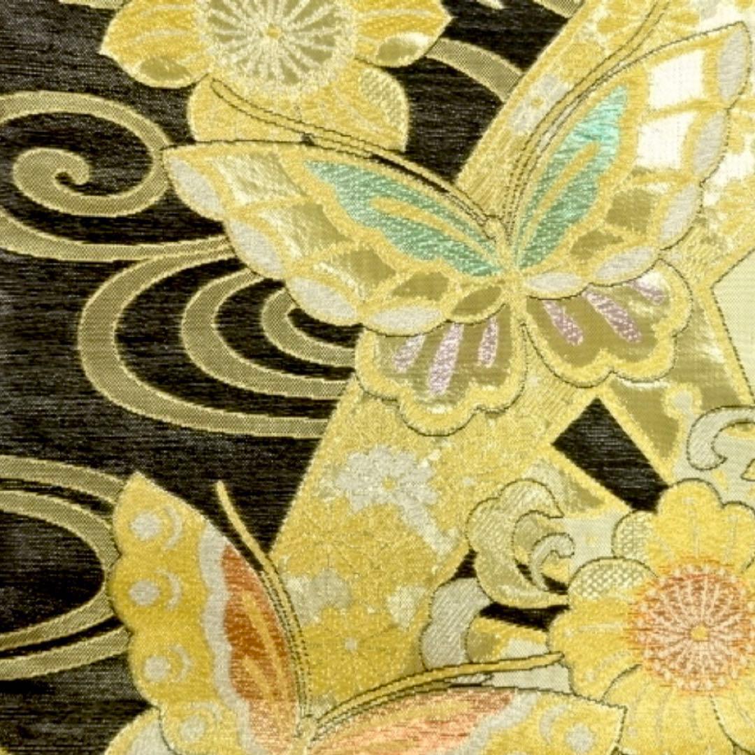 dot☆様　正絹　蝶に辻ヶ花模様織出し袋帯 振袖など