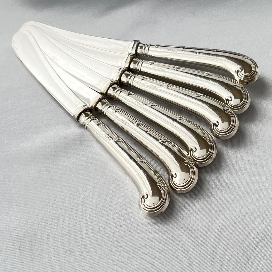 【Yates Brothers】 【純銀ハンドル】 ロココのティーナイフ