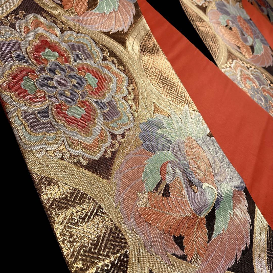 (う58) 煌紫モダン ✦ 洗練幾何学が映えるアンティーク振袖㊗️帯と②セット