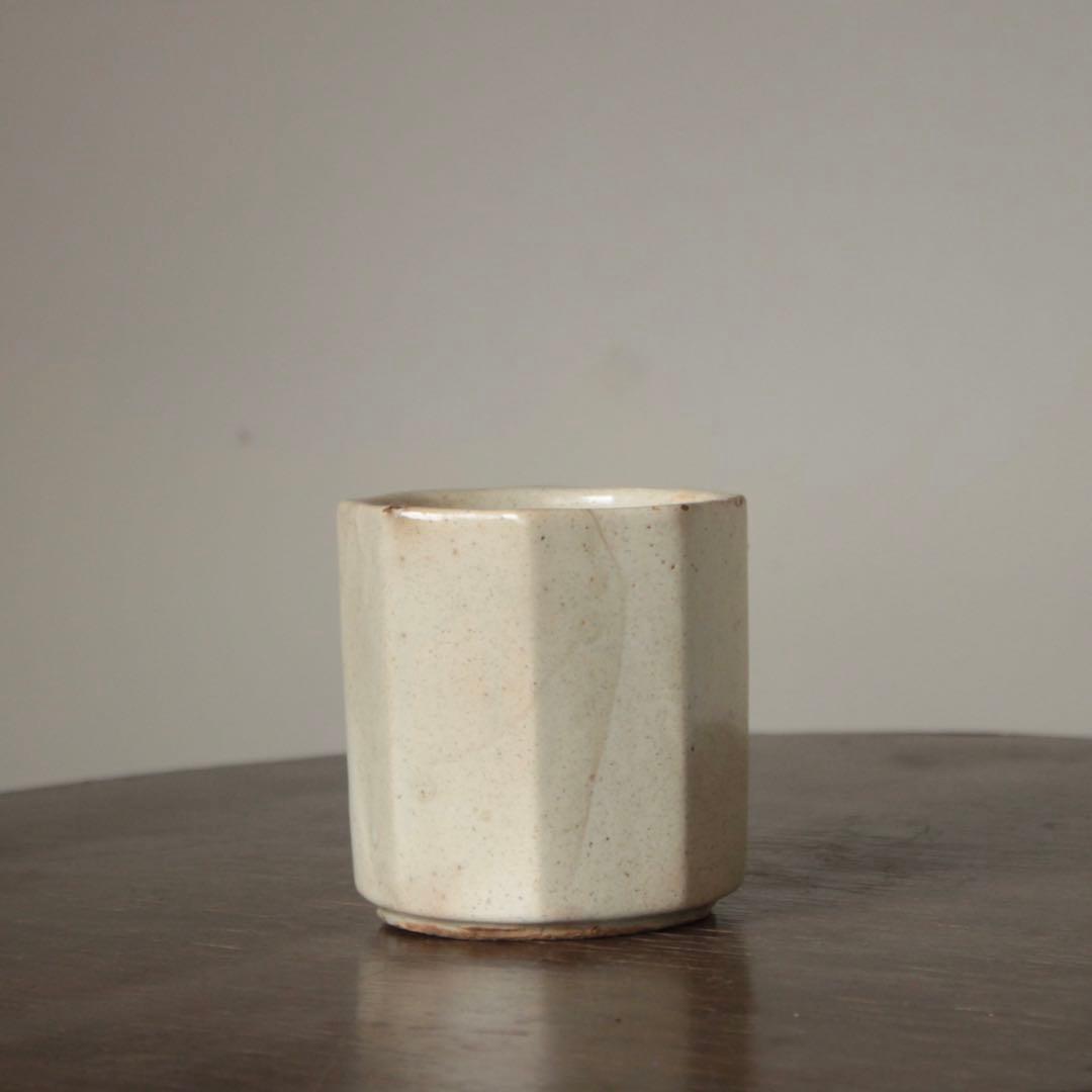 李朝 面取 八角 筆筒 筒茶碗 古美術 朝鮮美術 古道具 アンティーク