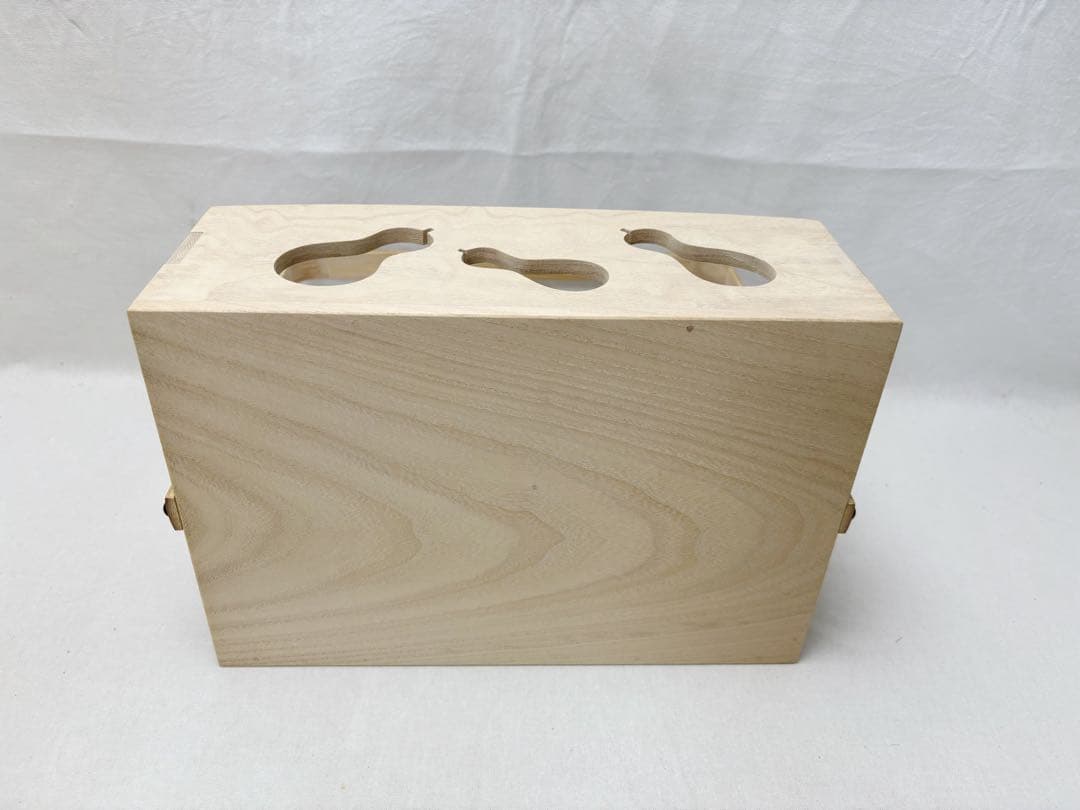 未使用 茶道具 中谷秀斎作 六瓢透 手持ち 莨盆 喫煙具 木工芸 共箱