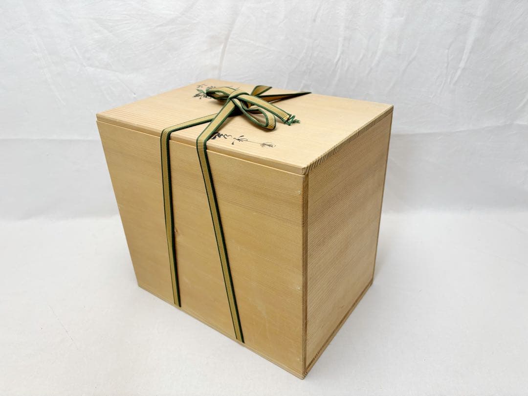 未使用 茶道具 中谷秀斎作 六瓢透 手持ち 莨盆 喫煙具 木工芸 共箱