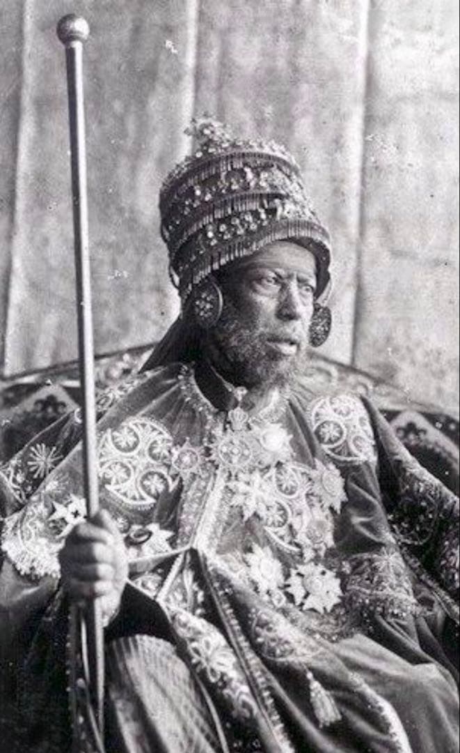 エチオピア帝国BirrEE1895（1903)メネリク2世ユダのライオン大型銀貨