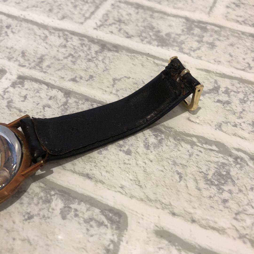 Seiko Crown 腕時計 ブラックレザー