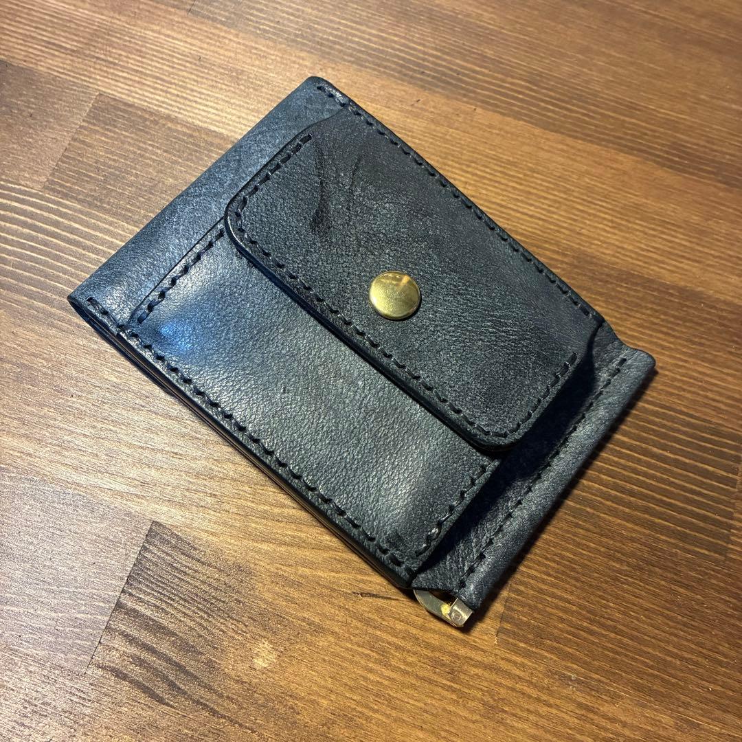 マネークリップ ALASKAアラスカ イタリアンレザー トラッカーウォレット