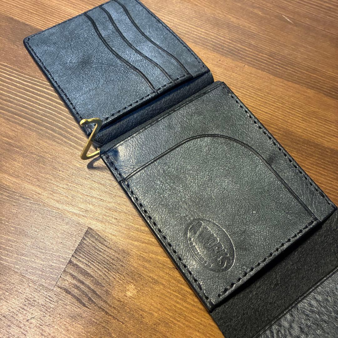 マネークリップ ALASKAアラスカ イタリアンレザー トラッカーウォレット