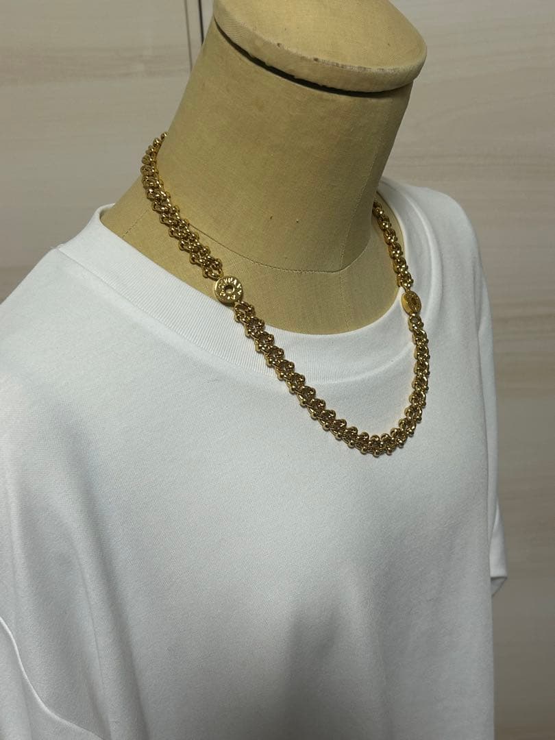 Tiffany刻印ゴールドカラーチェーン　50cm