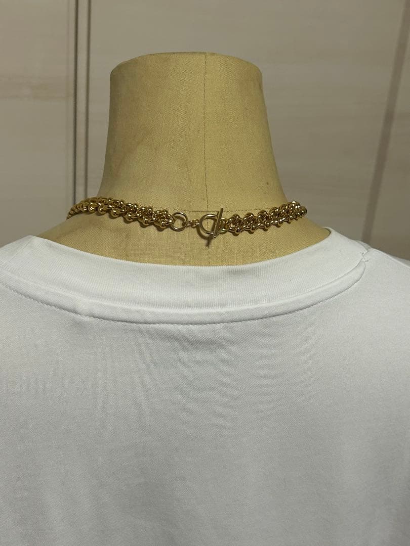 Tiffany刻印ゴールドカラーチェーン　50cm