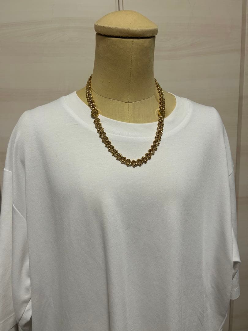 Tiffany刻印ゴールドカラーチェーン　50cm