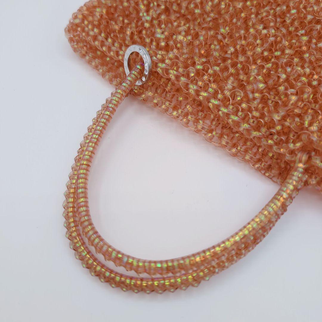 ANTEPRIMA アンテプリマ　ワイヤーバッグ　ビーズハンドバッグ オレンジ