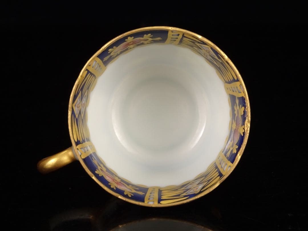 十二代　今泉　今右衛門　染錦　金彩　花文　珈琲碗　デミタス　カップ　ソーサー