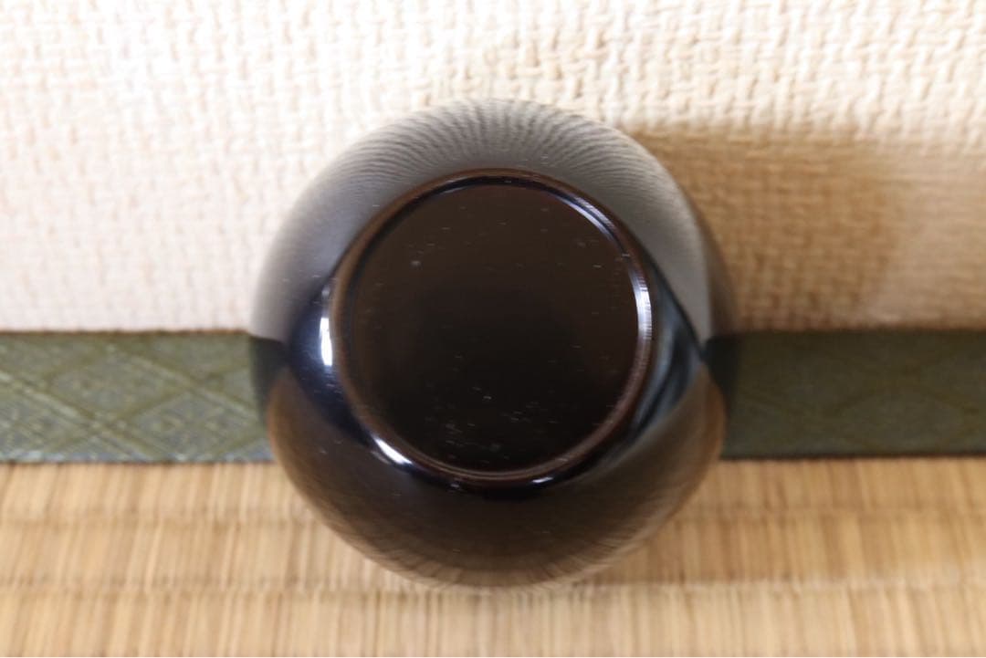 中村宗哲作 真塗大棗 即中斎 書付 花押 共箱