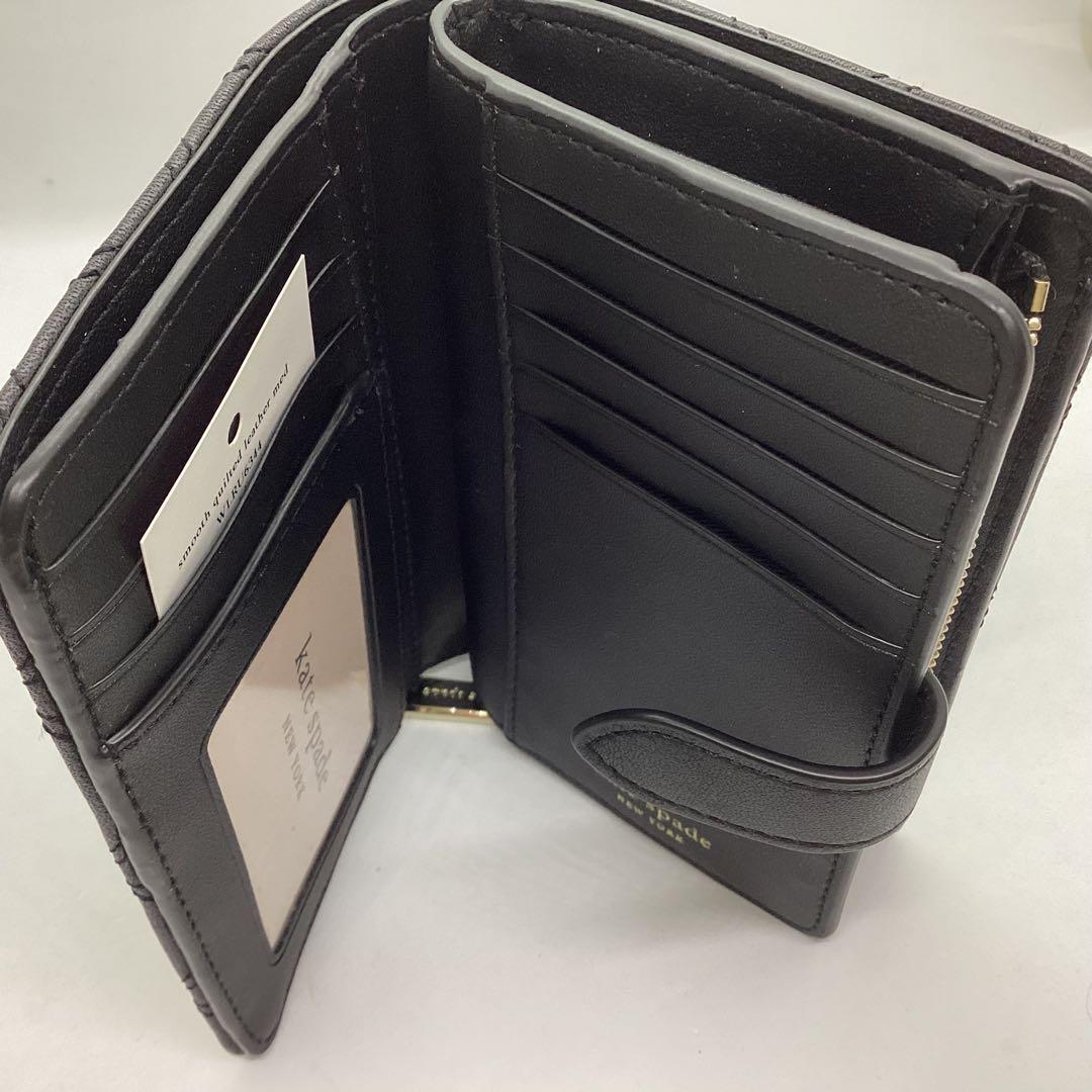 kate spade 高級仕様　ミディアム二つ折り財布 キルティング