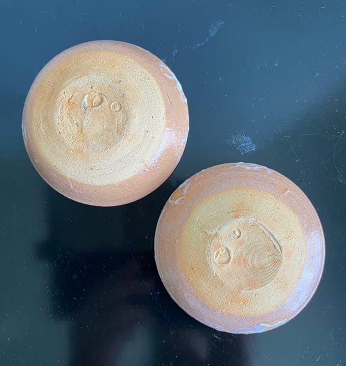 手塩皿6枚組　鉄絵文様　杉本立夫　号は泥牛　　京都大吉主人　懐石