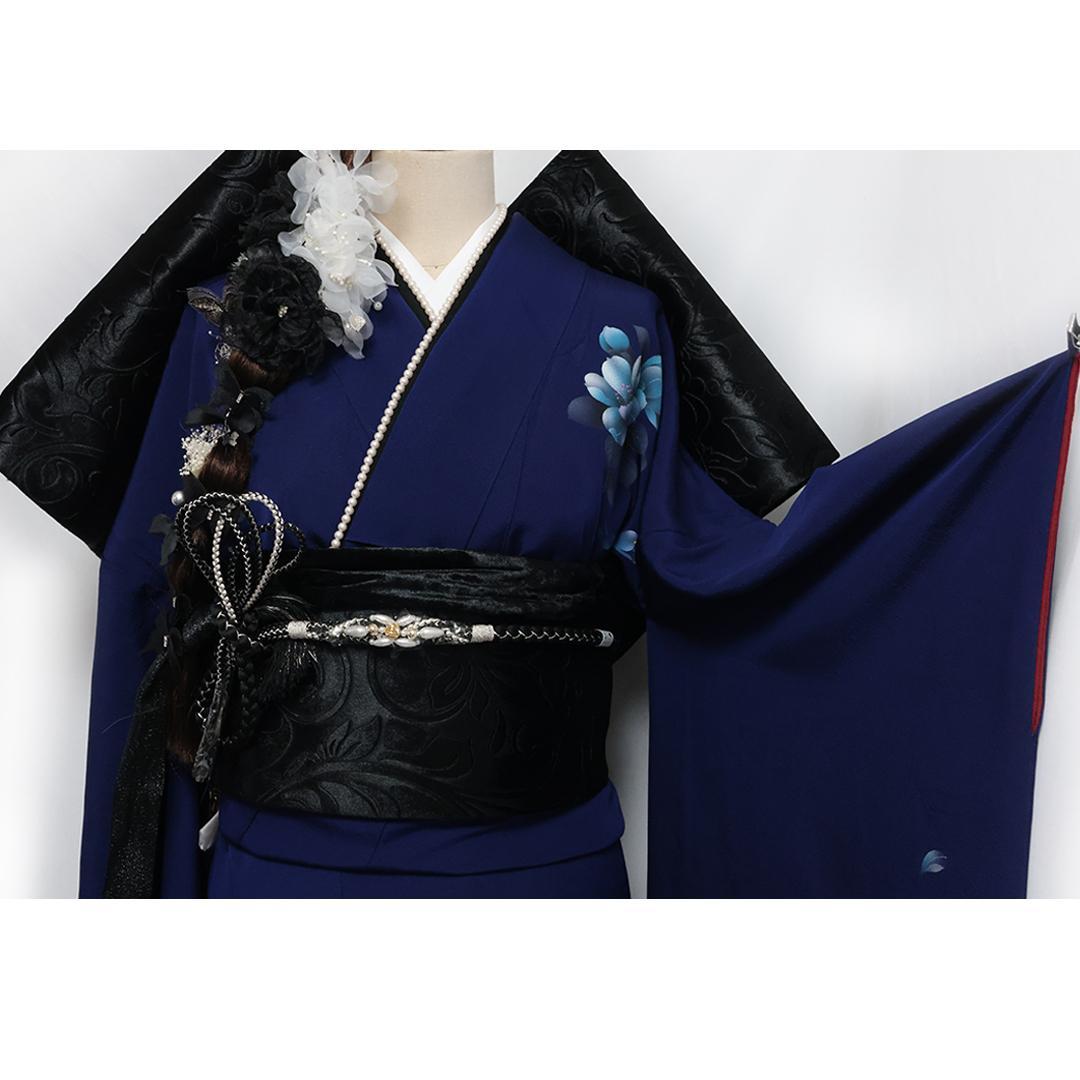 2026成人式まだ間に合います！◆ 振袖セット ◆人気紺青系フルセットgS09