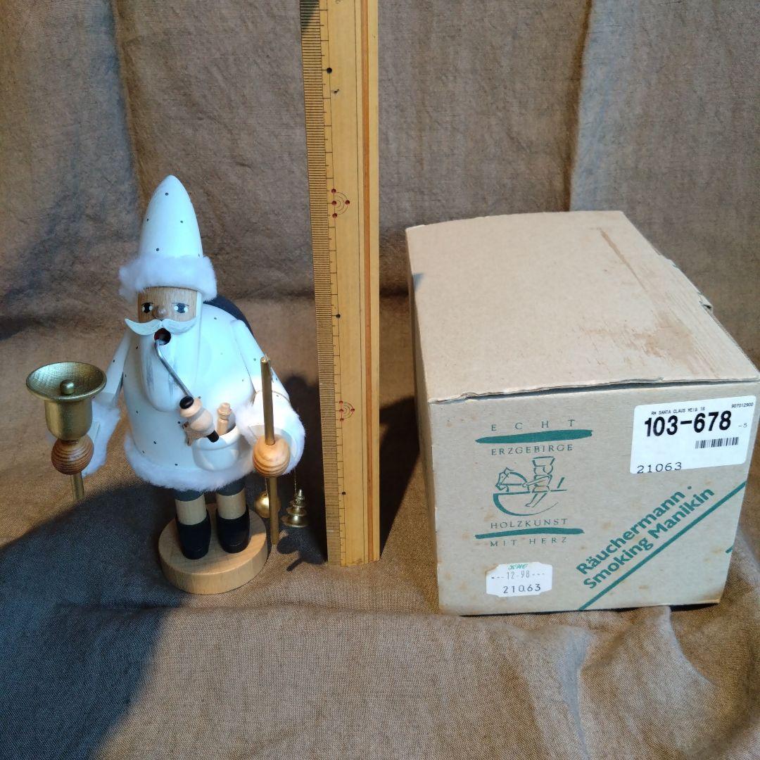 木製サンタクロース 置物 ベル付き