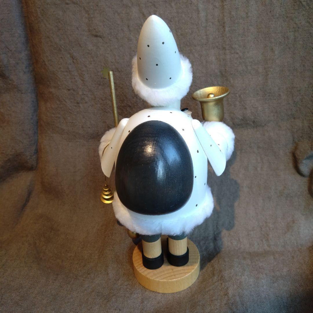 木製サンタクロース 置物 ベル付き