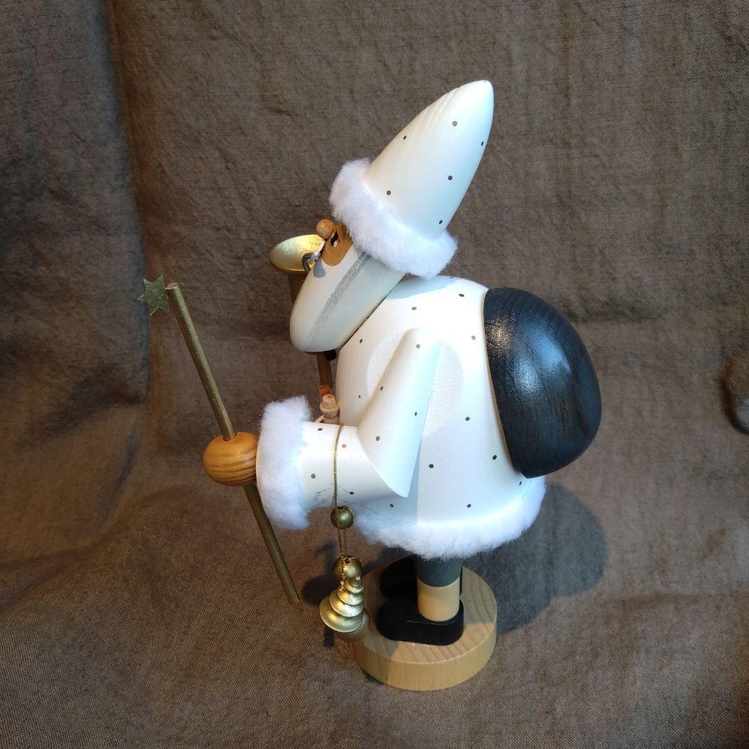 木製サンタクロース 置物 ベル付き
