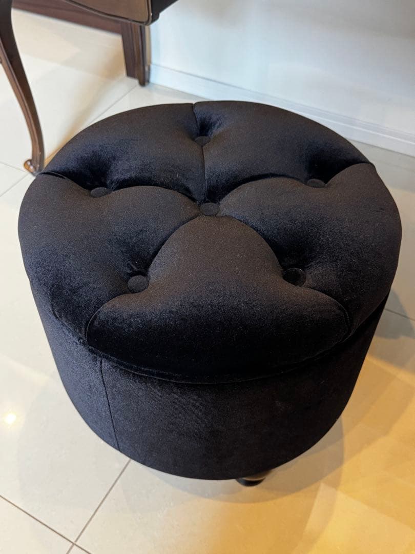 Salon de Chelsea様 アンティーク調 マカロン　スツール ブラック