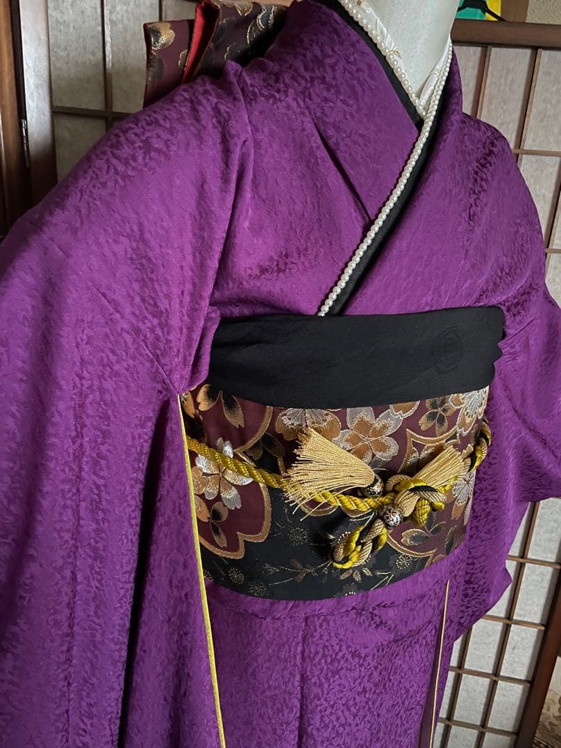 振袖着物やまとフルセット濃いめ紫