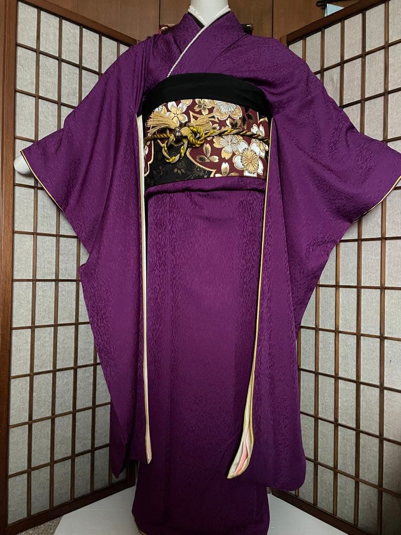 振袖着物やまとフルセット濃いめ紫